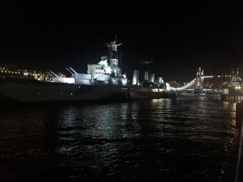Beleuchtung der HMS Belfast
